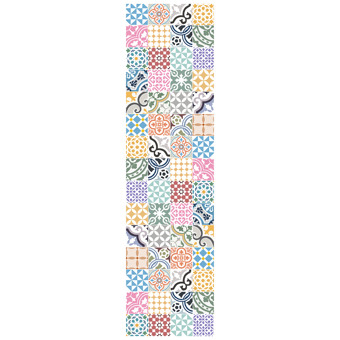 Tapis vinyle Saint Tropez multicolore - 66x250 cm