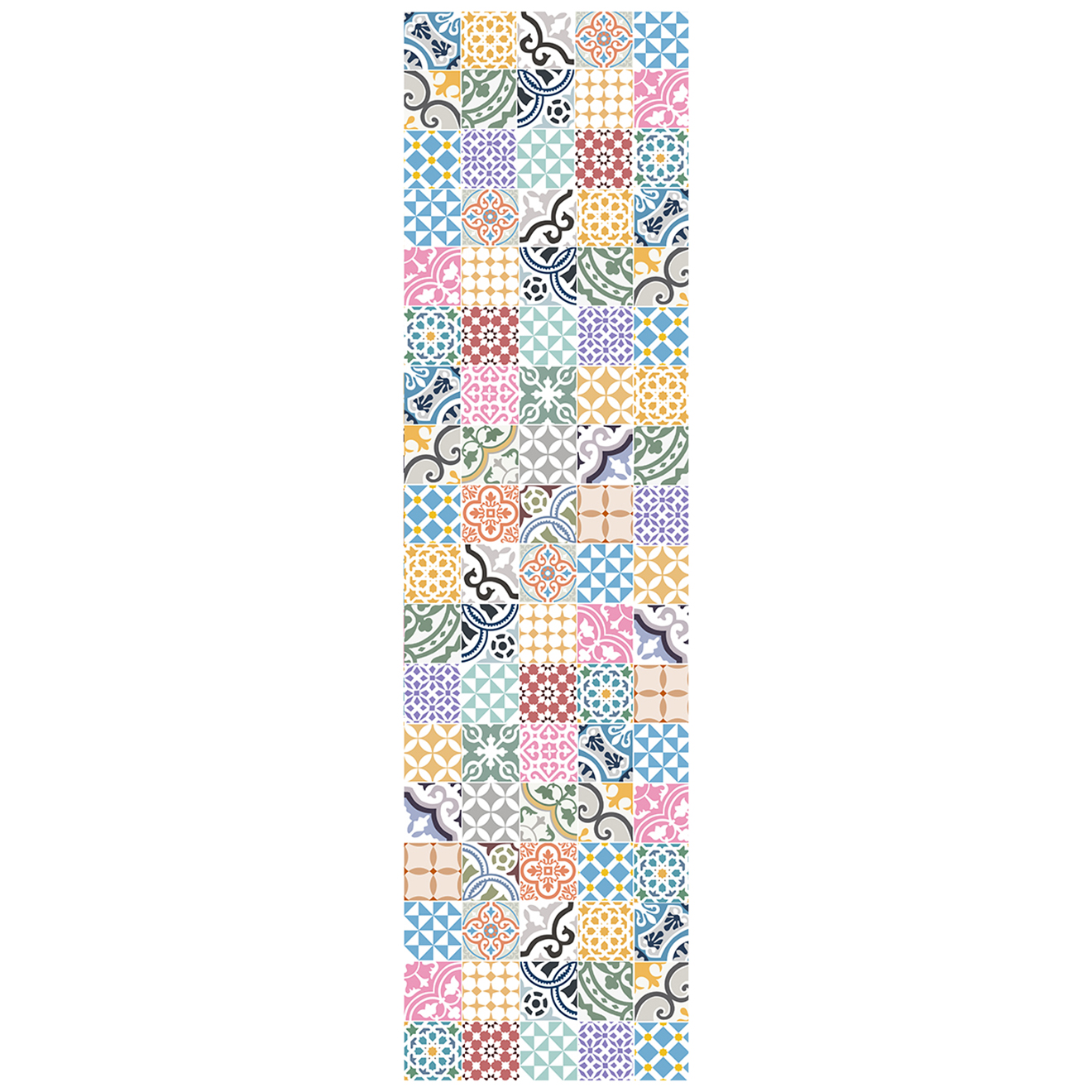 Tapis vinyle Saint Tropez multicolore - 80x300 cm