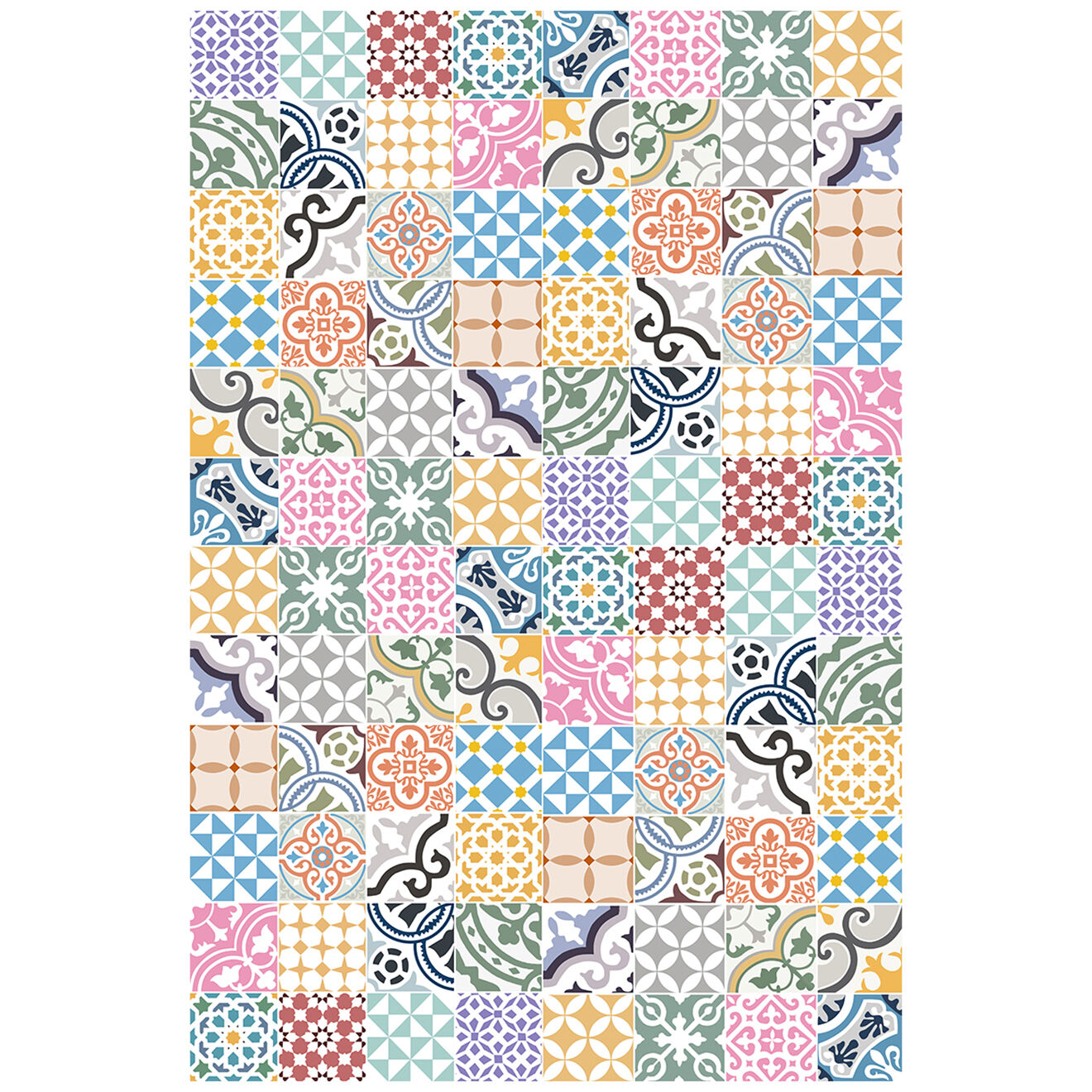 Tapis vinyle Saint Tropez multicolore - 133x200 cm