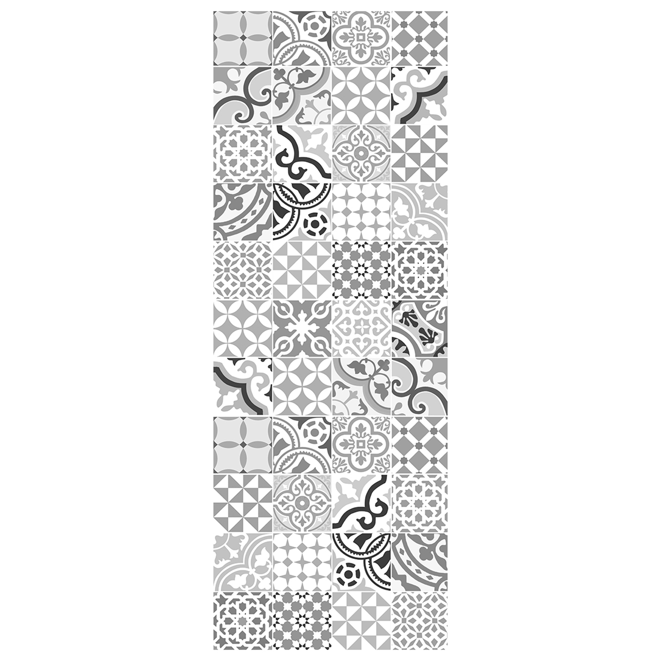 Tapis vinyle Chamonix gris - 66x180 cm