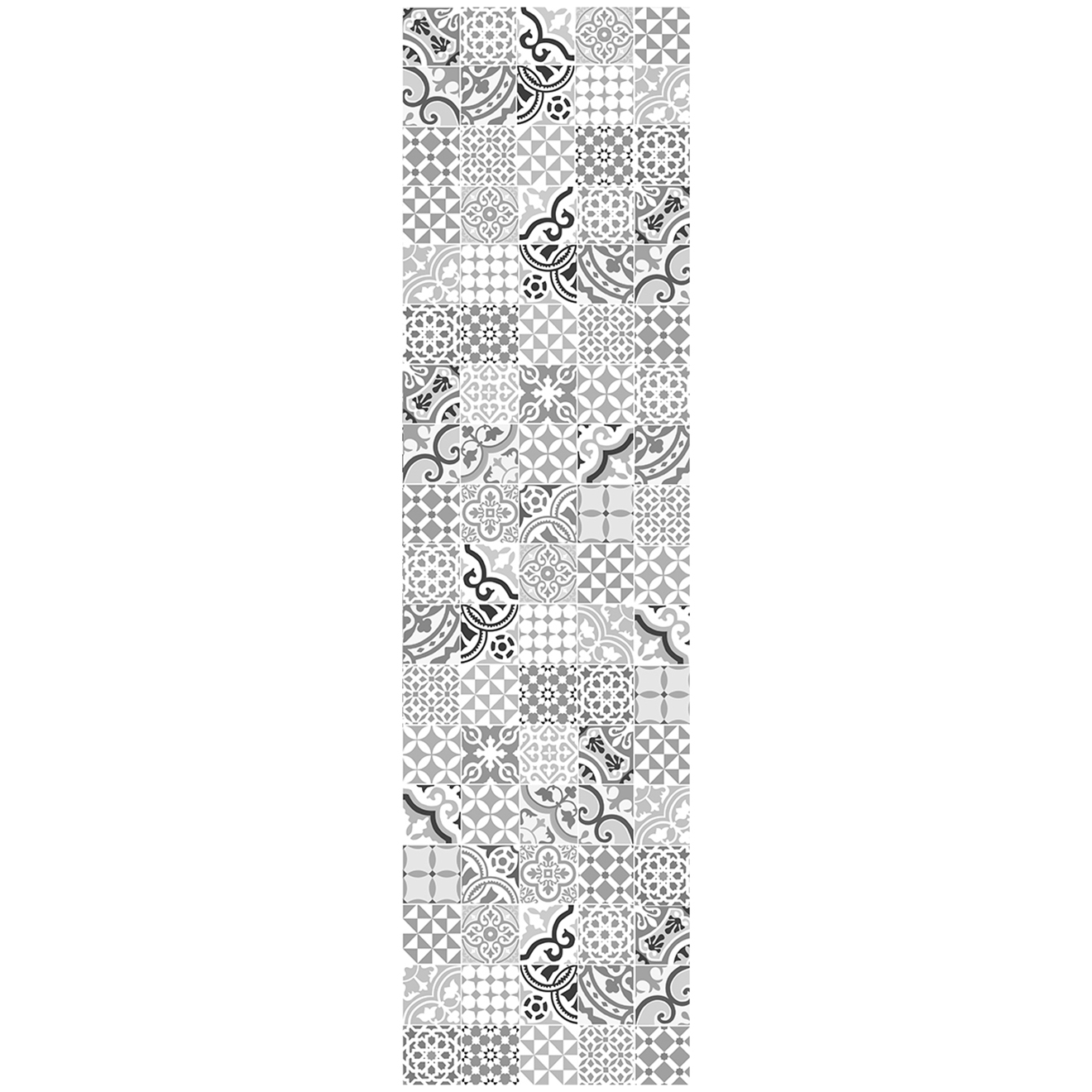 Tapis vinyle Chamonix gris - 80x300 cm