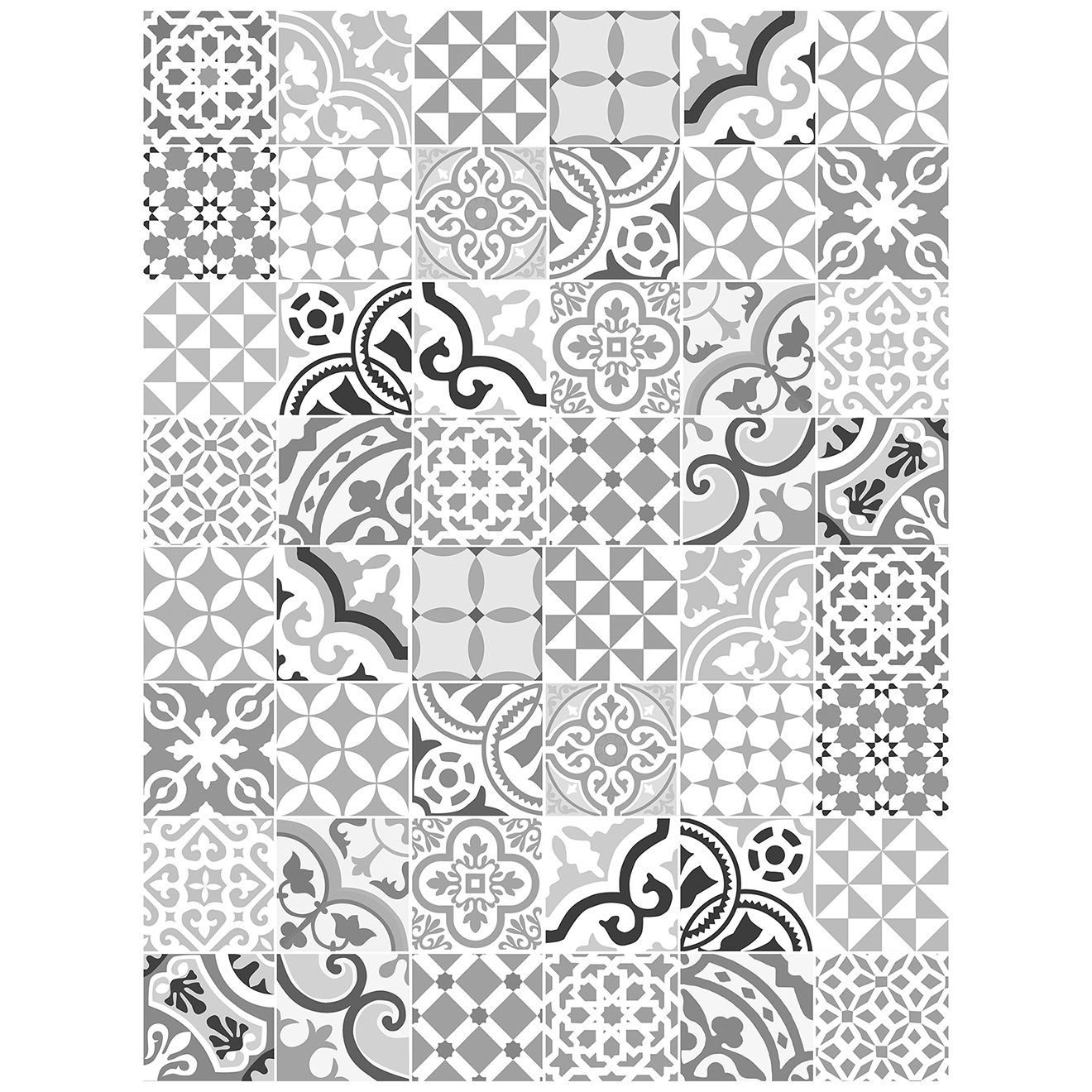 Tapis vinyle Chamonix gris - 100x133 cm