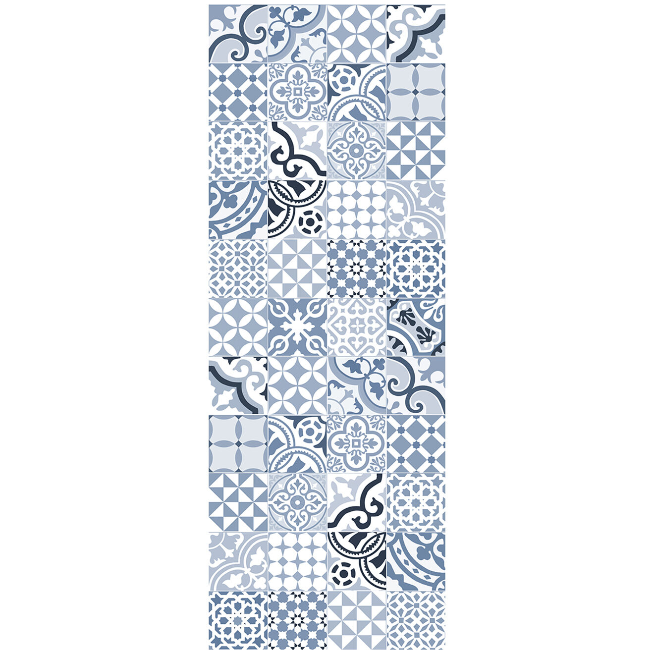 Tapis vinyle Côte d'Azur bleu - 66x180 cm