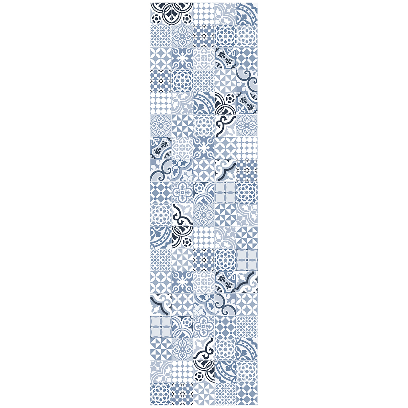 Tapis vinyle Côte d'Azur bleu - 80x300 cm