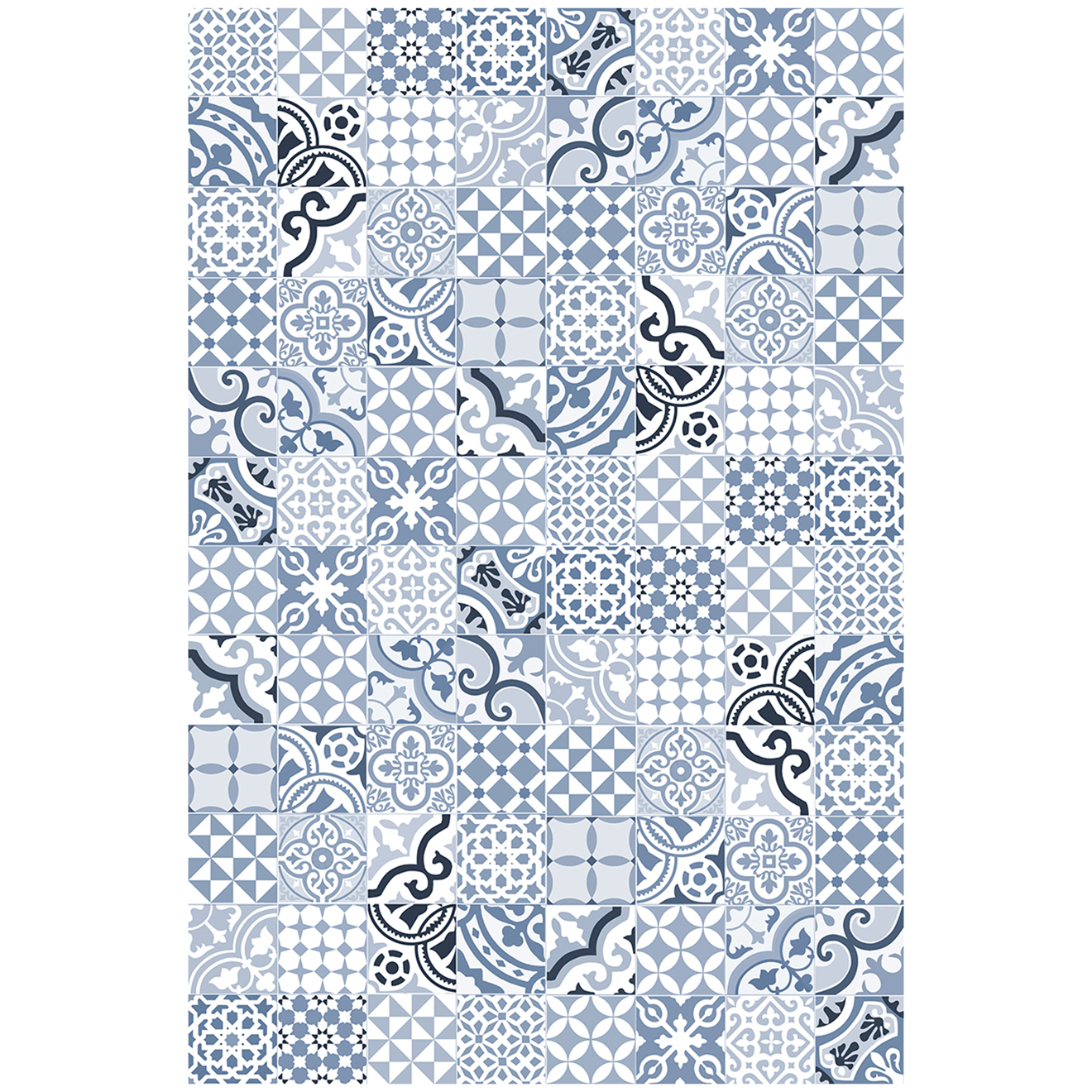 Tapis vinyle Côte d'Azur bleu - 133x200 cm