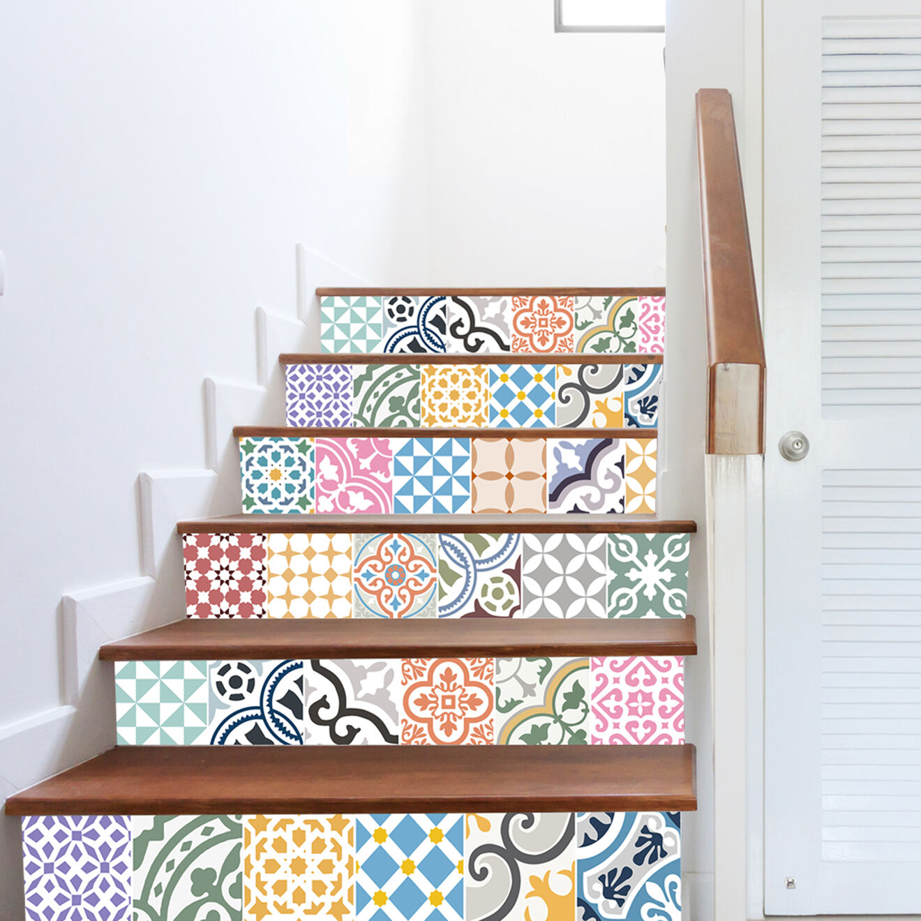 24 Stickers Saint Tropez multicolores - 20x20 cm