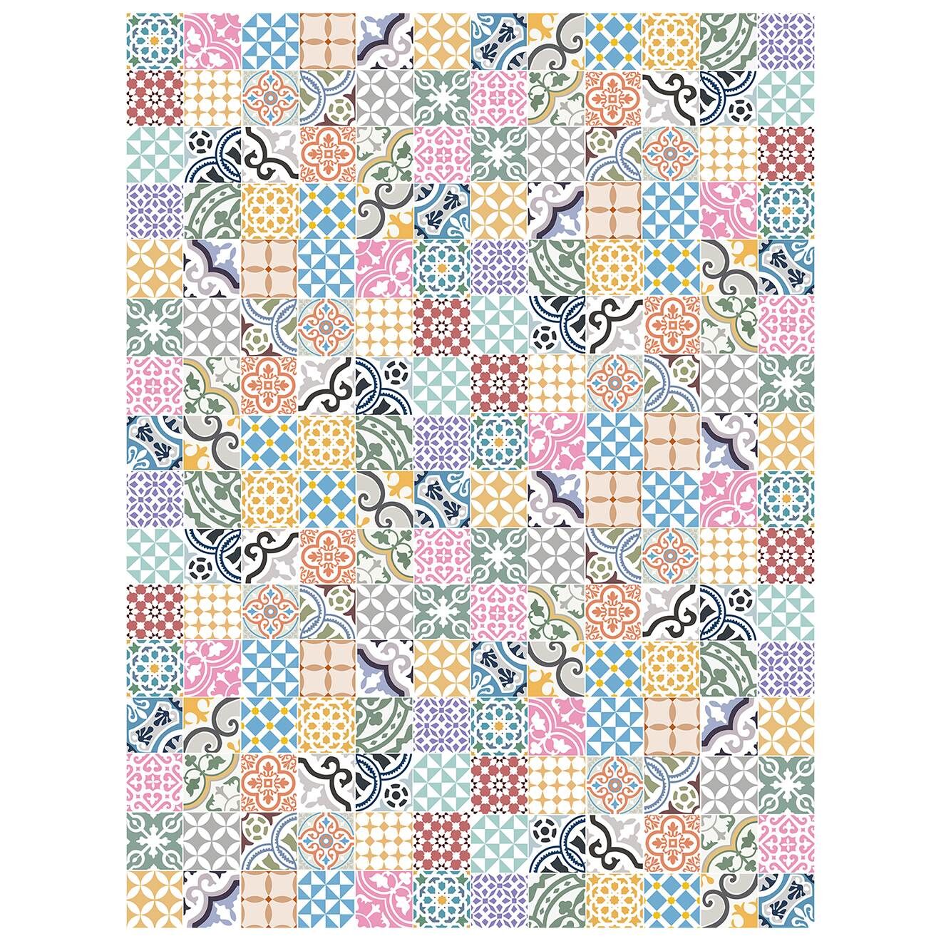 Tapis vinyle Saint Tropez multicolore - 200x266 cm