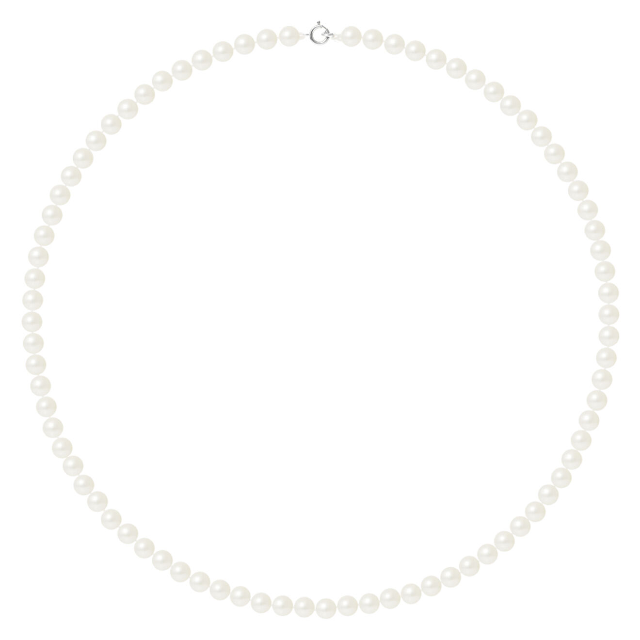 mitzuko - collier rang perles d'eau douce blanches or blanc