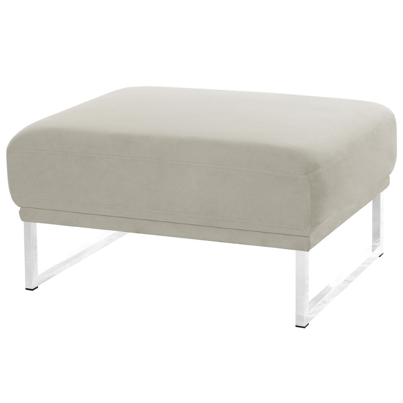 Pouf Georgia crème - 80x55x41 cm