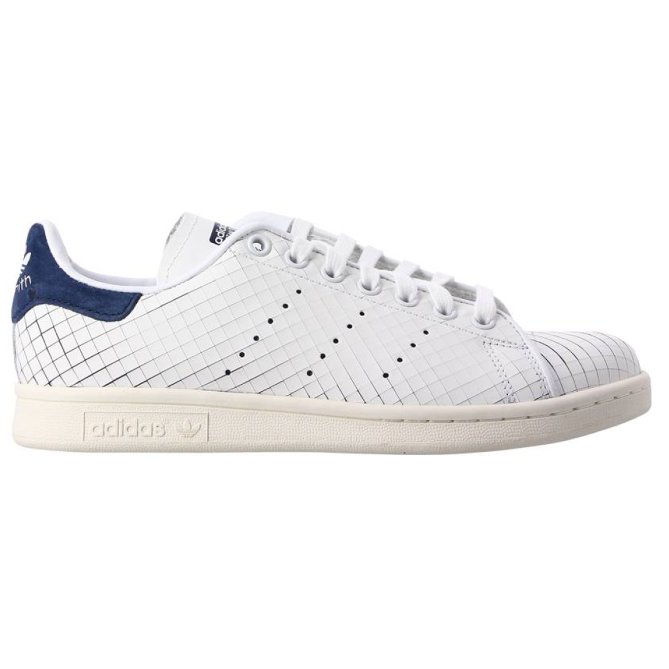 Adidas - Baskets en Cuir Stan Smith W blanc/marine