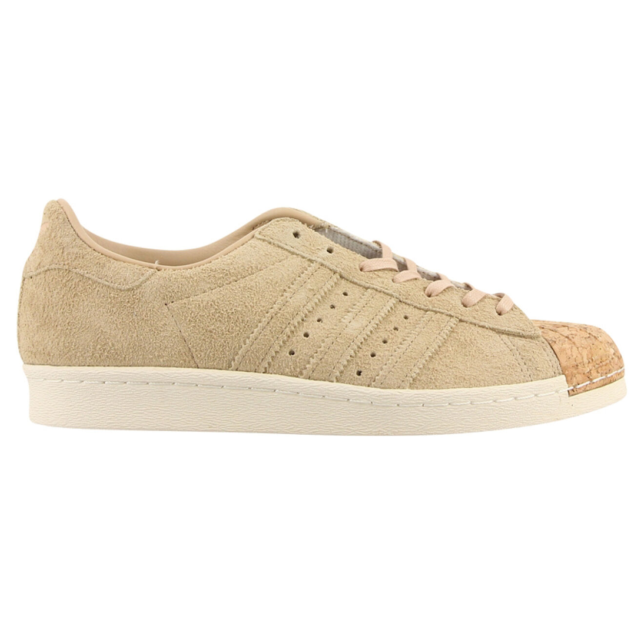 Baskets en Velours de Cuir & Liège Superstar 80S Cork beiges