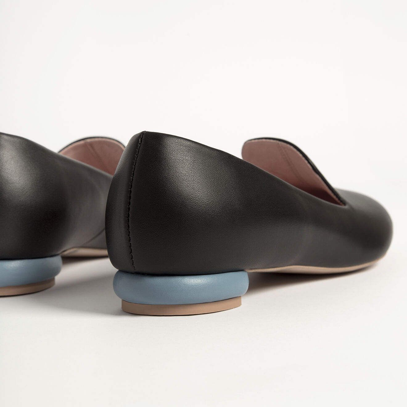 Slippers en Cuir New Cinderella noir/bleu