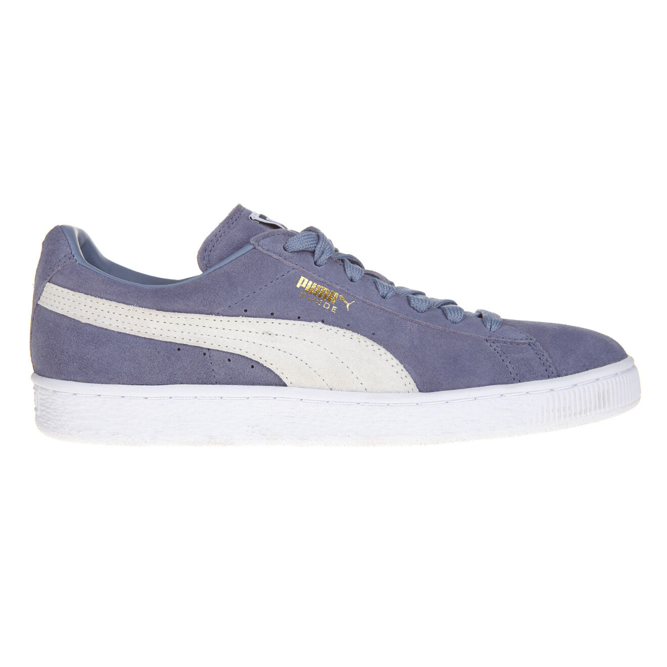 Sneakers en Velours de Cuir Classic + mauve