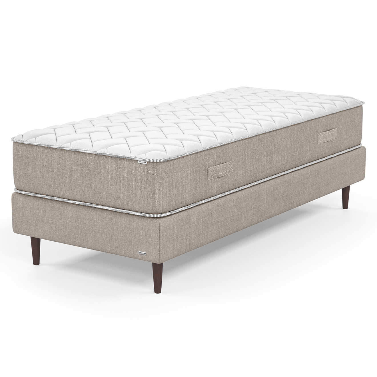 Ensemble Matelas & Sommier Opale beige - 90x200 cm