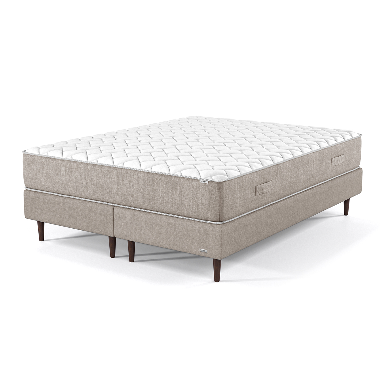 Ensemble Matelas & 2 Sommiers Opale beige - 2x80x200 cm