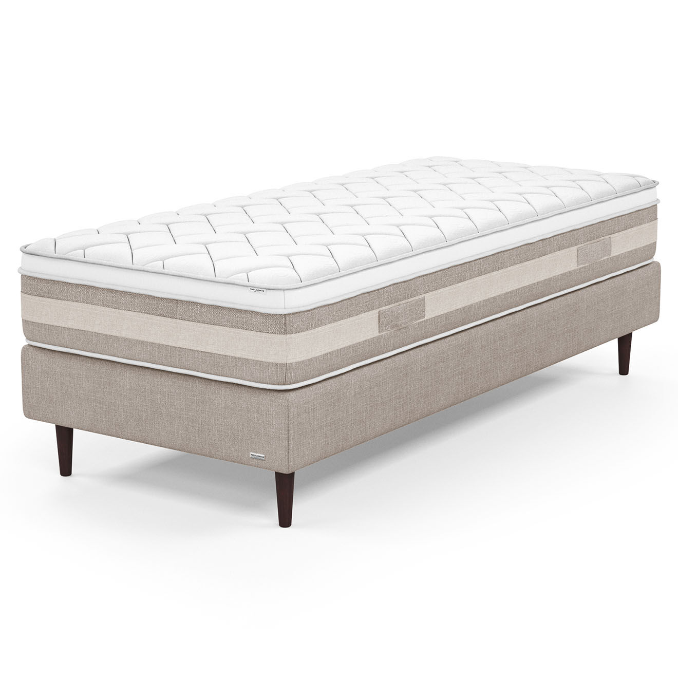 Ensemble Matelas & Sommier Ambre beige - 90x200 cm