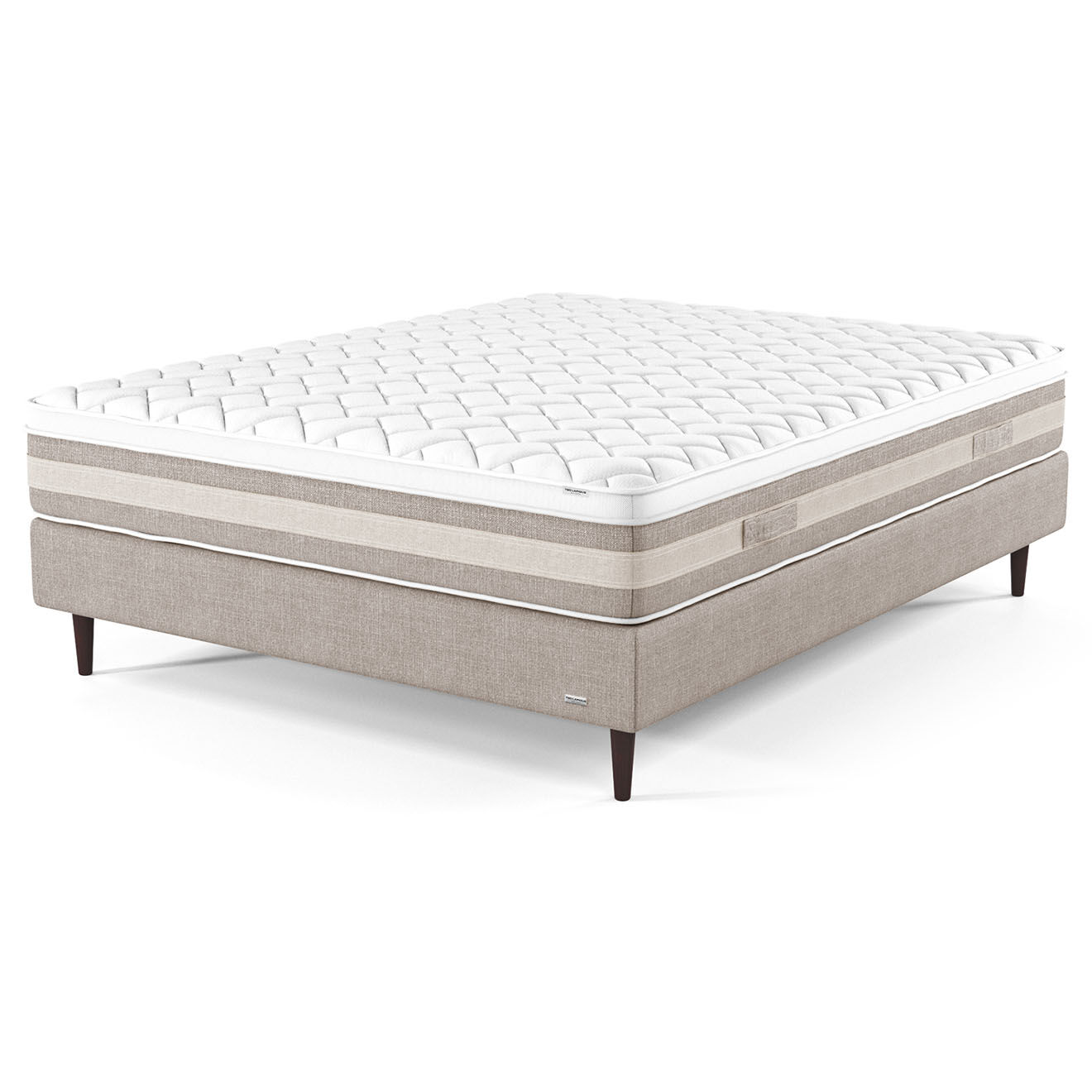 Ensemble Matelas & Sommier Ambre beige - 140x190 cm