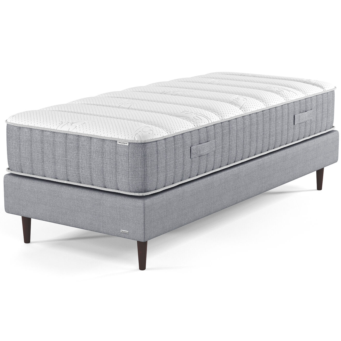 Ensemble Matelas & Sommier Jaspe gris - 90x200 cm