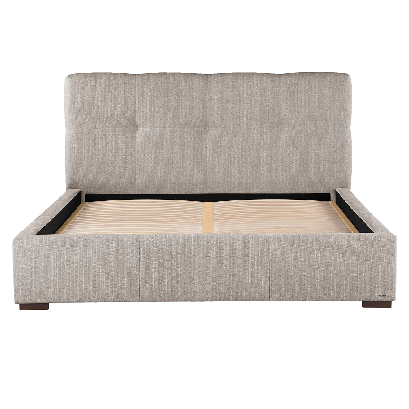 Lit coffre Cobalt toucher lin beige - 180x200 cm