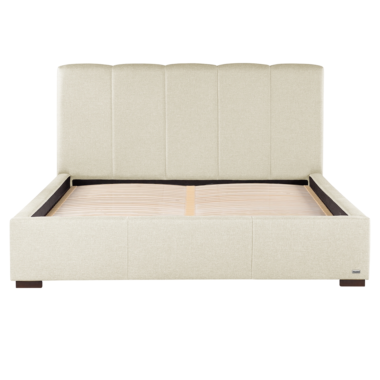 Cadre de Lit coffre Onyx toucher lin beige - 160x200 cm