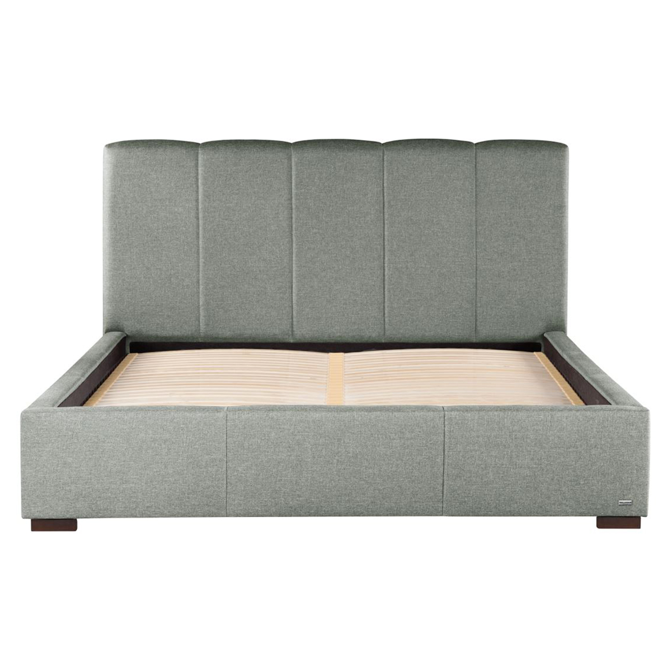 Cadre de Lit coffre Onyx toucher lin gris - 160x200 cm