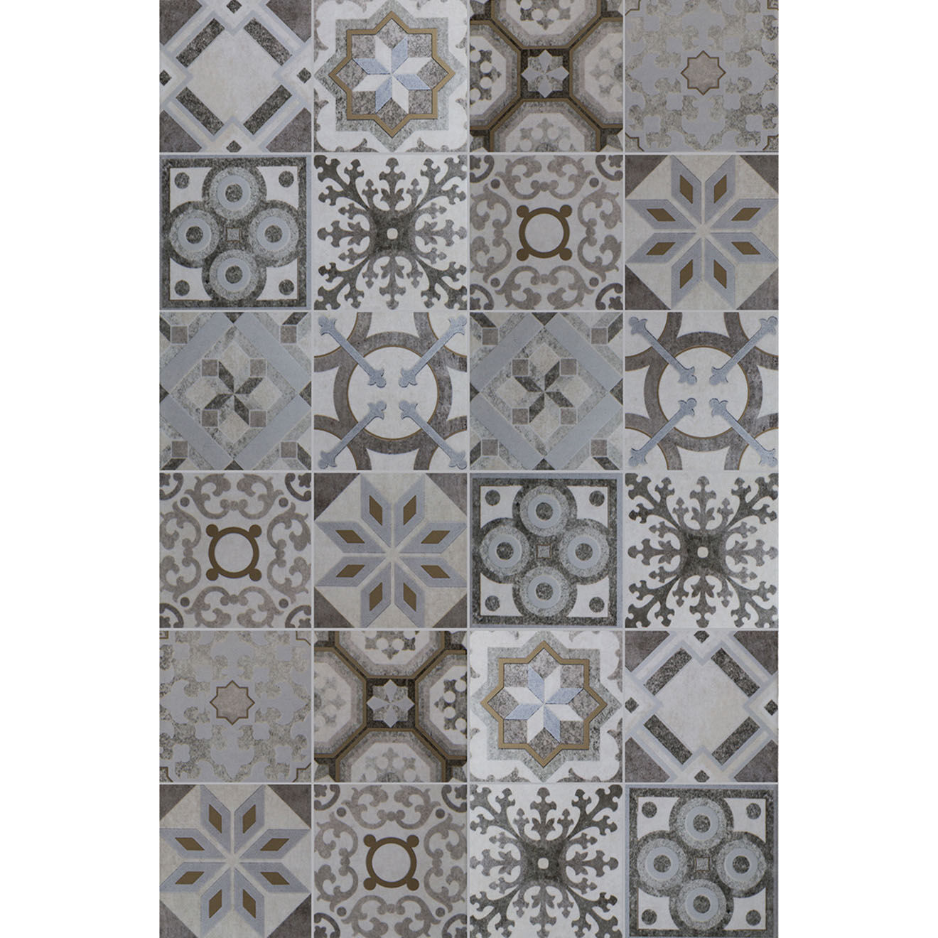 Tapis vinyle Grenoble gris - 66x180 cm