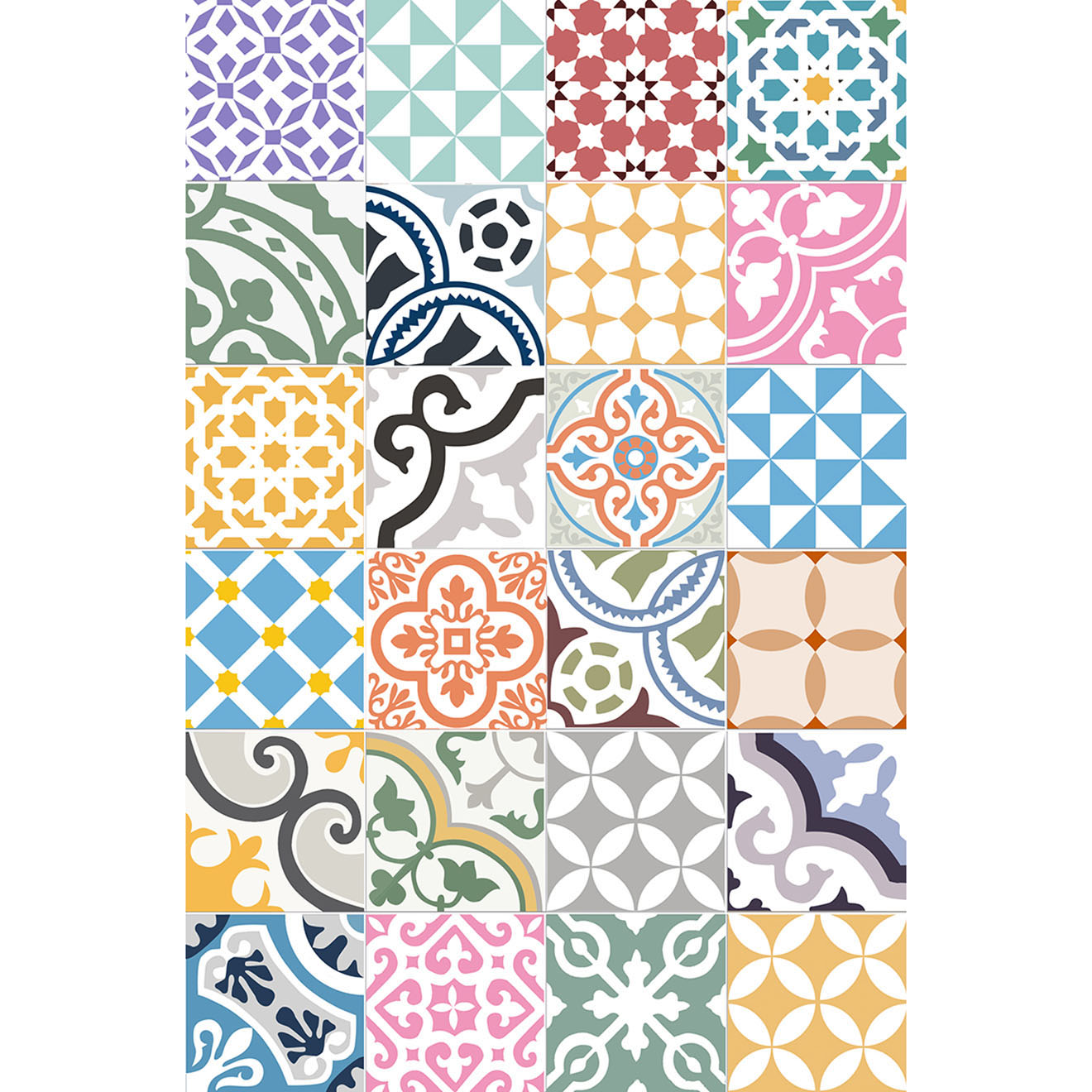 Tapis vinyle Saint Tropez multicolore - 66x250 cm