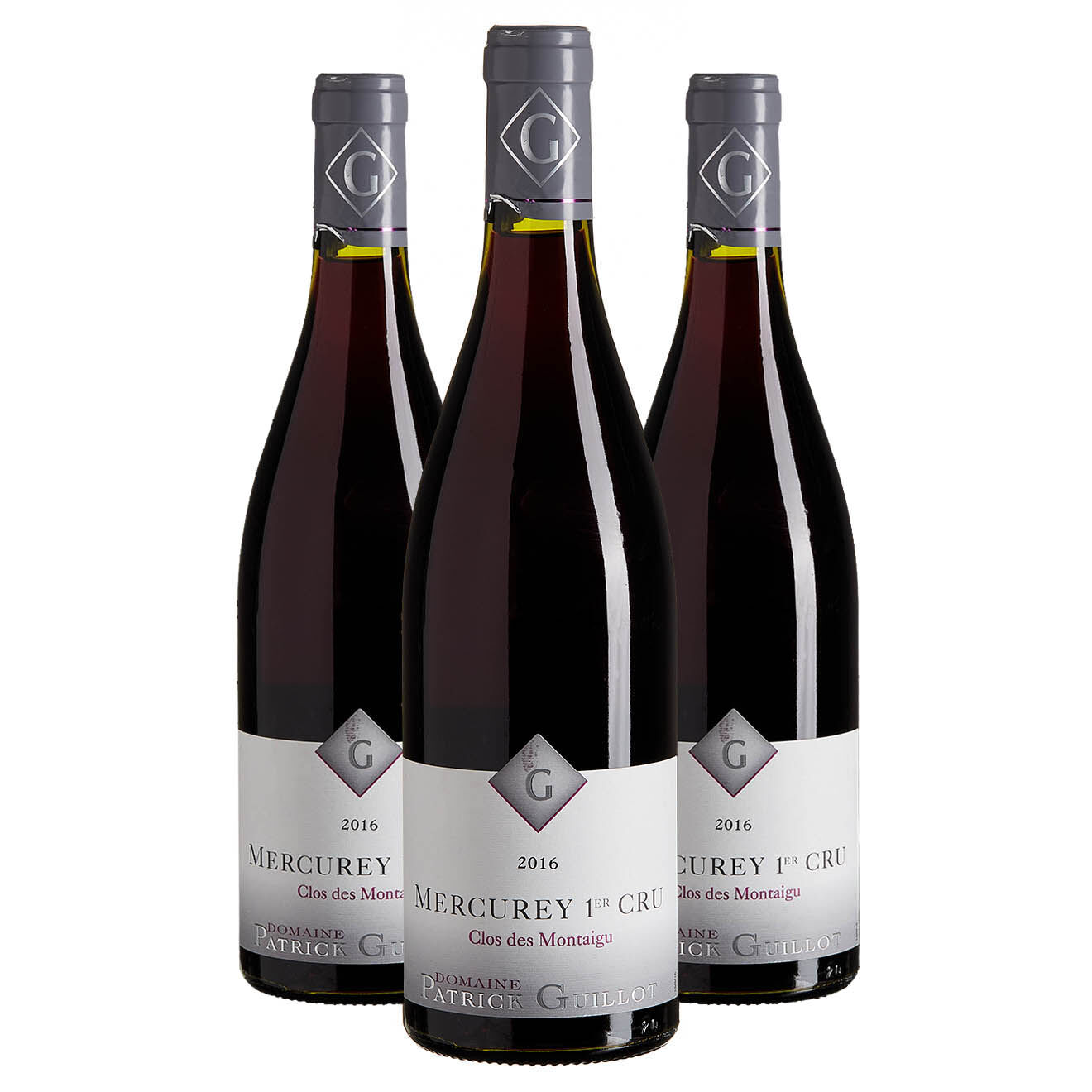 3 Mercurey 1er Cru clos des montaigu 2016 P. Guillot 75cl