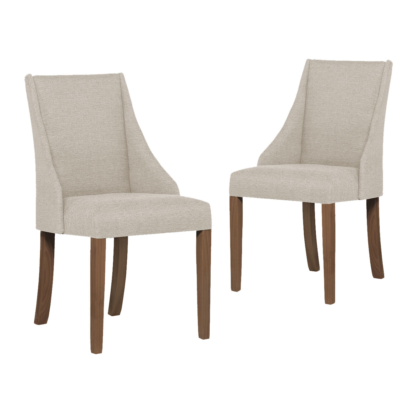 2 Chaises Absolu crème - 48x55x88 cm