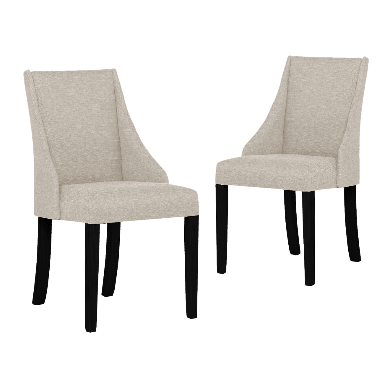 2 Chaises Absolu crème - 48x55x88 cm