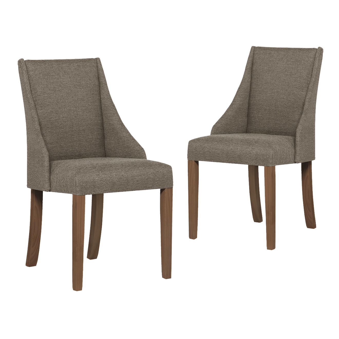 2 Chaises Absolu noisette - 48x55x88 cm