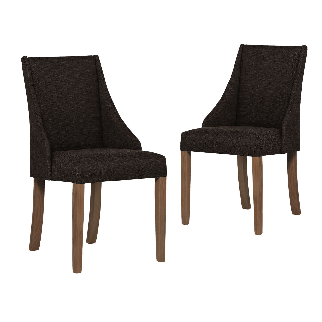 2 Chaises Absolu marron - 48x55x88 cm