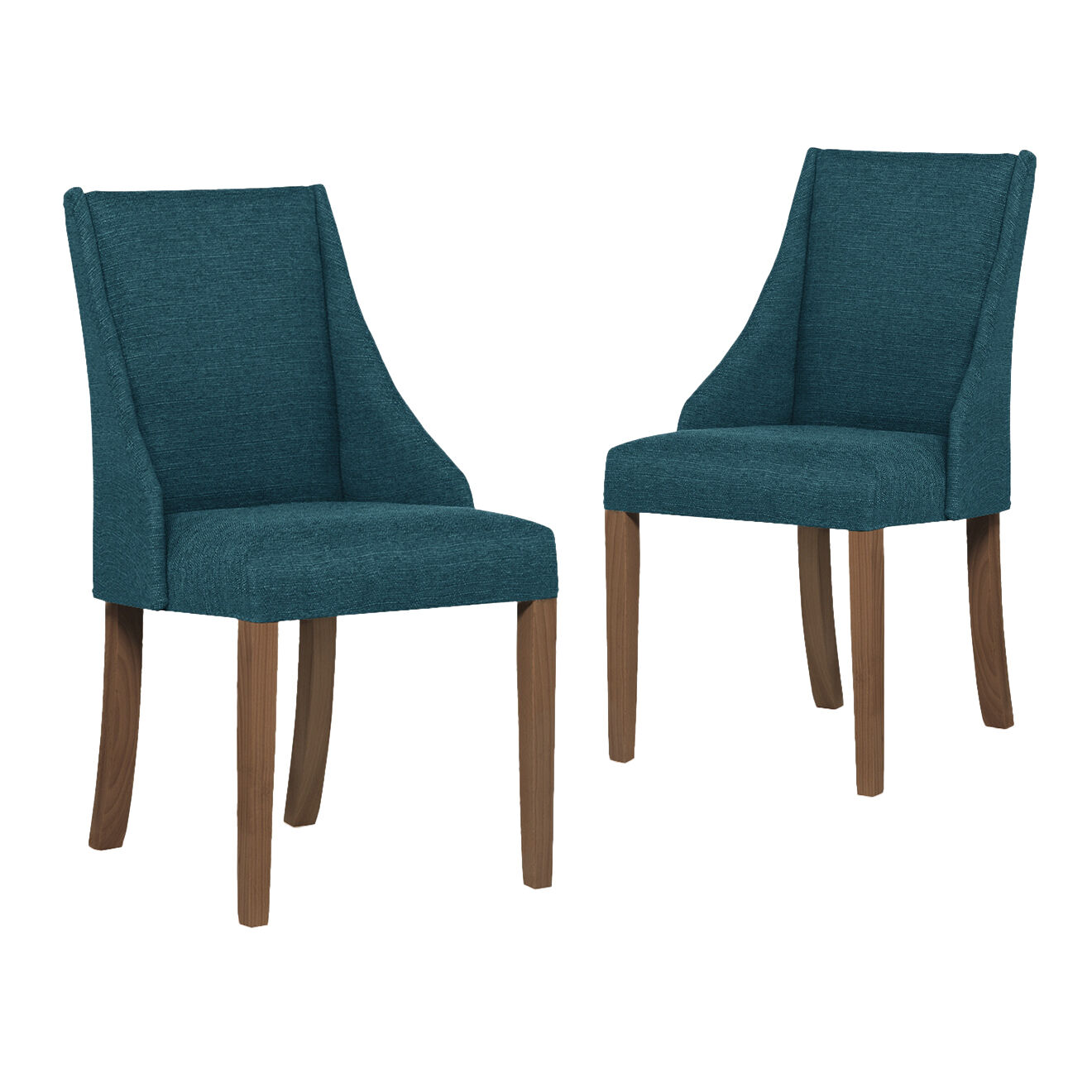 2 Chaises Absolu turquoise - 48x55x88 cm