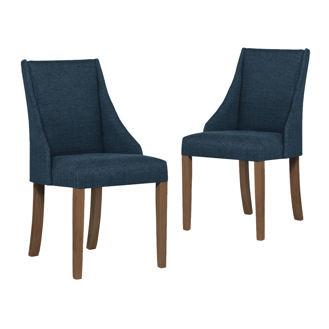 2 Chaises Absolu bleues - 48x55x88 cm