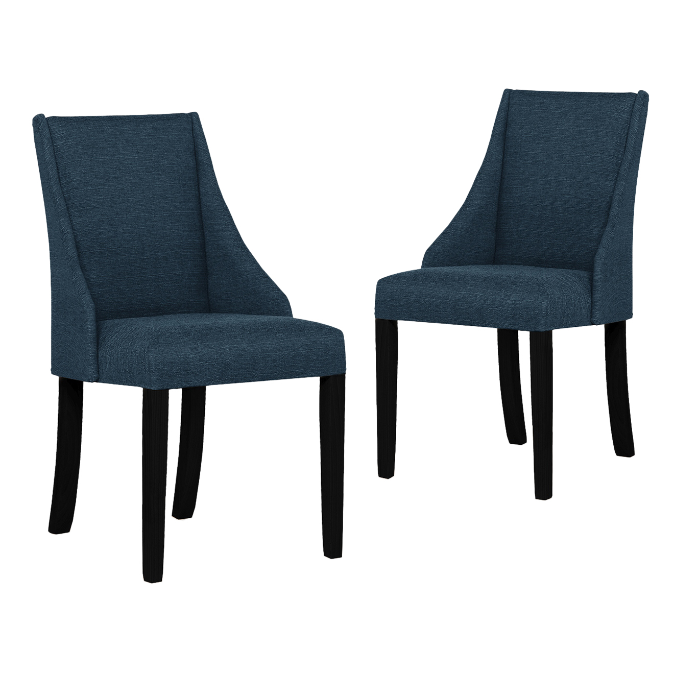 2 Chaises Absolu bleues - 48x55x88 cm