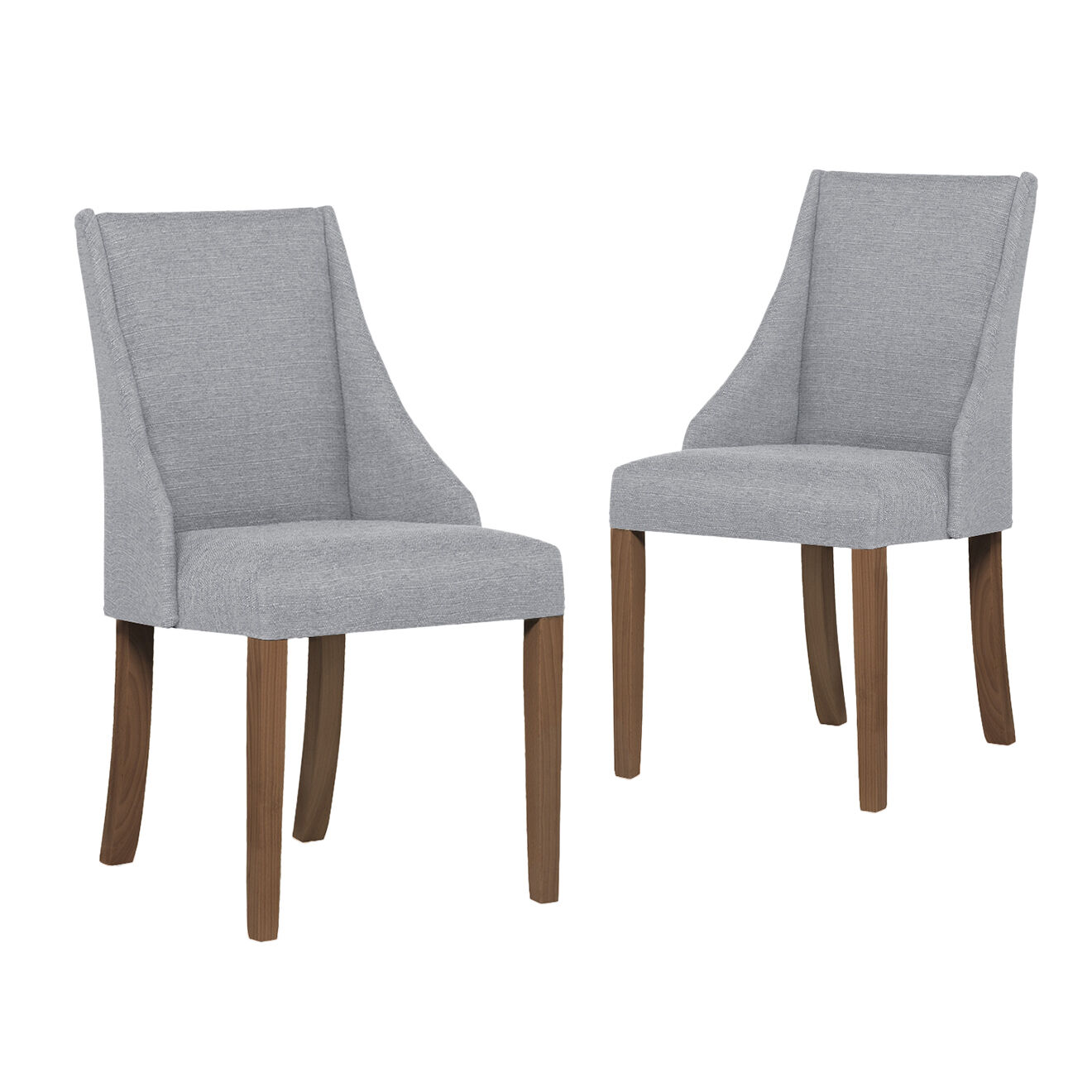 2 Chaises Absolu grises - 48x55x88 cm