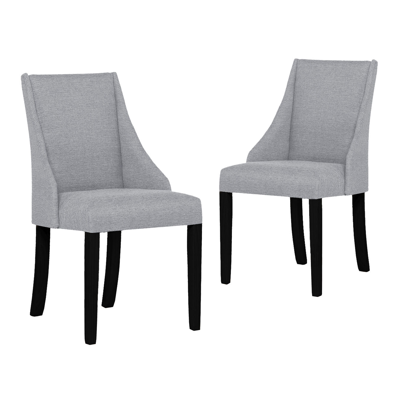 2 Chaises Absolu grises - 48x55x88 cm