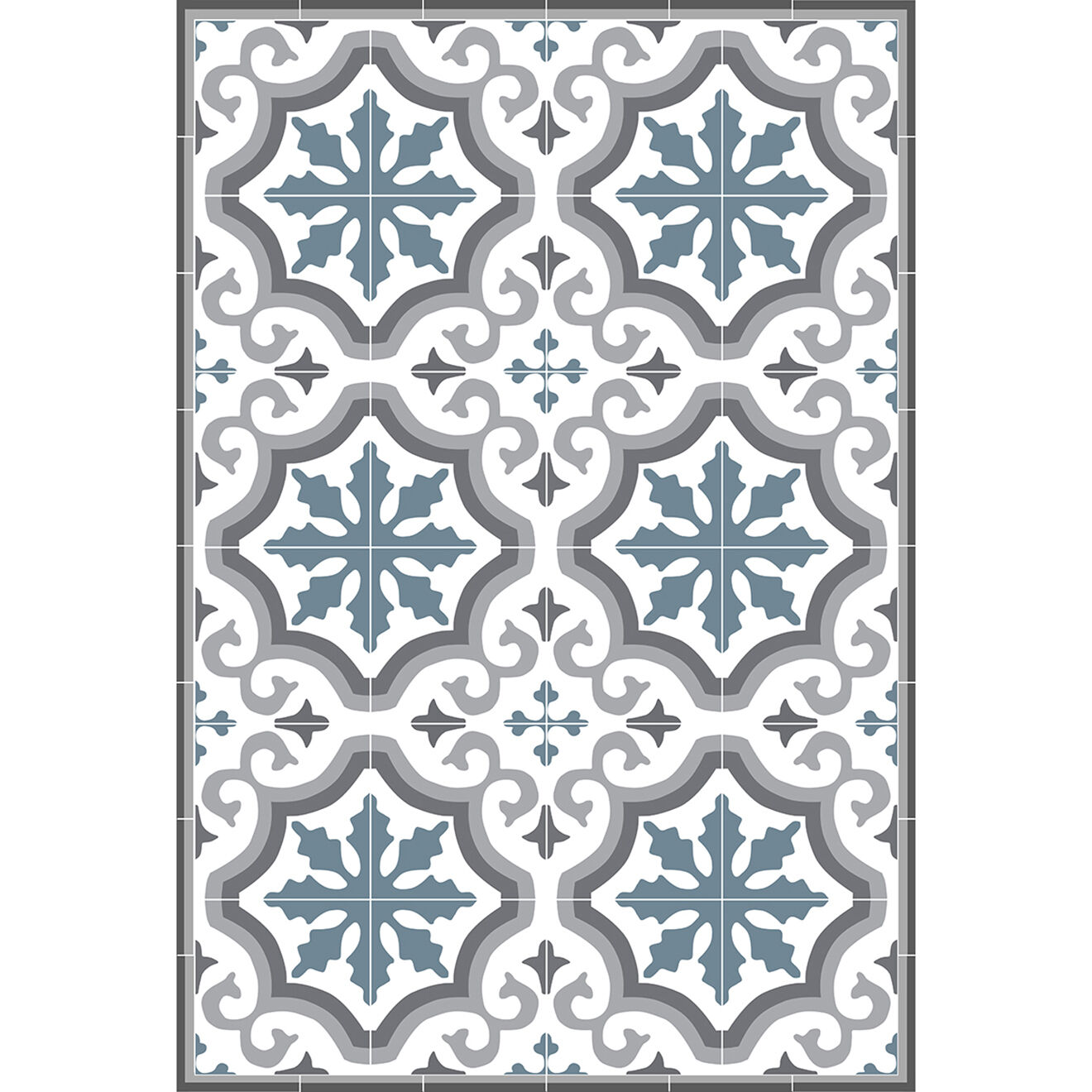 Tapis vinyle Cynthia multicolore - 80x300 cm