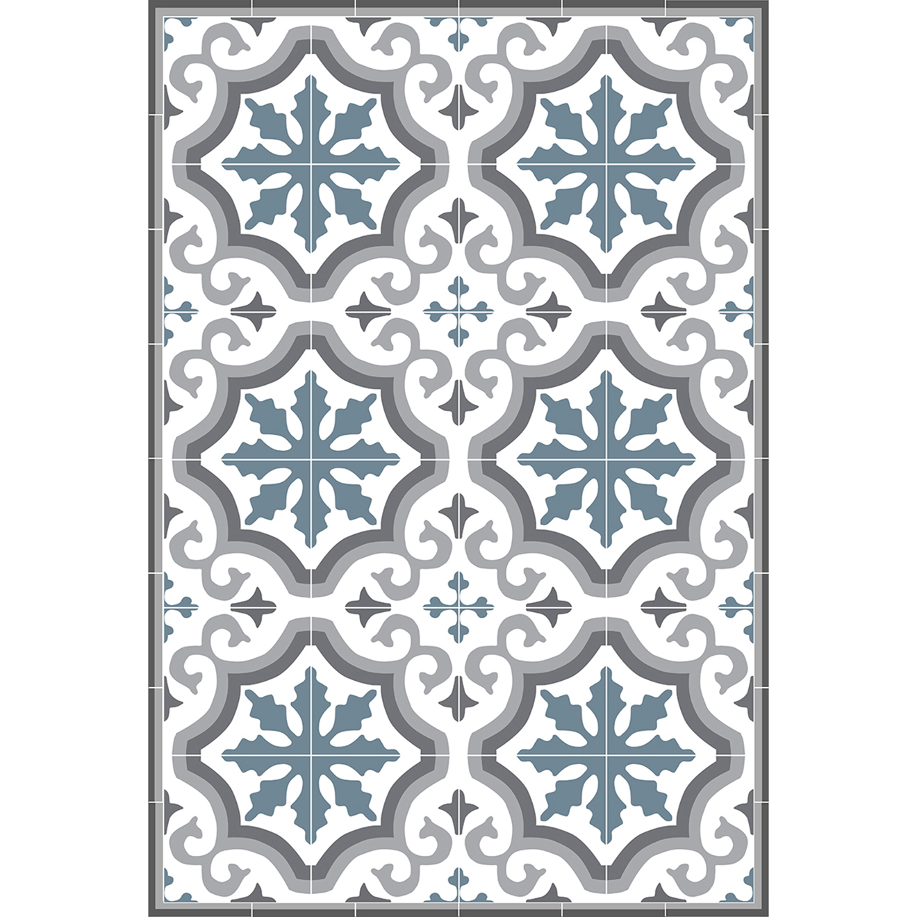 Tapis vinyle Cynthia multicolore - 100x133 cm