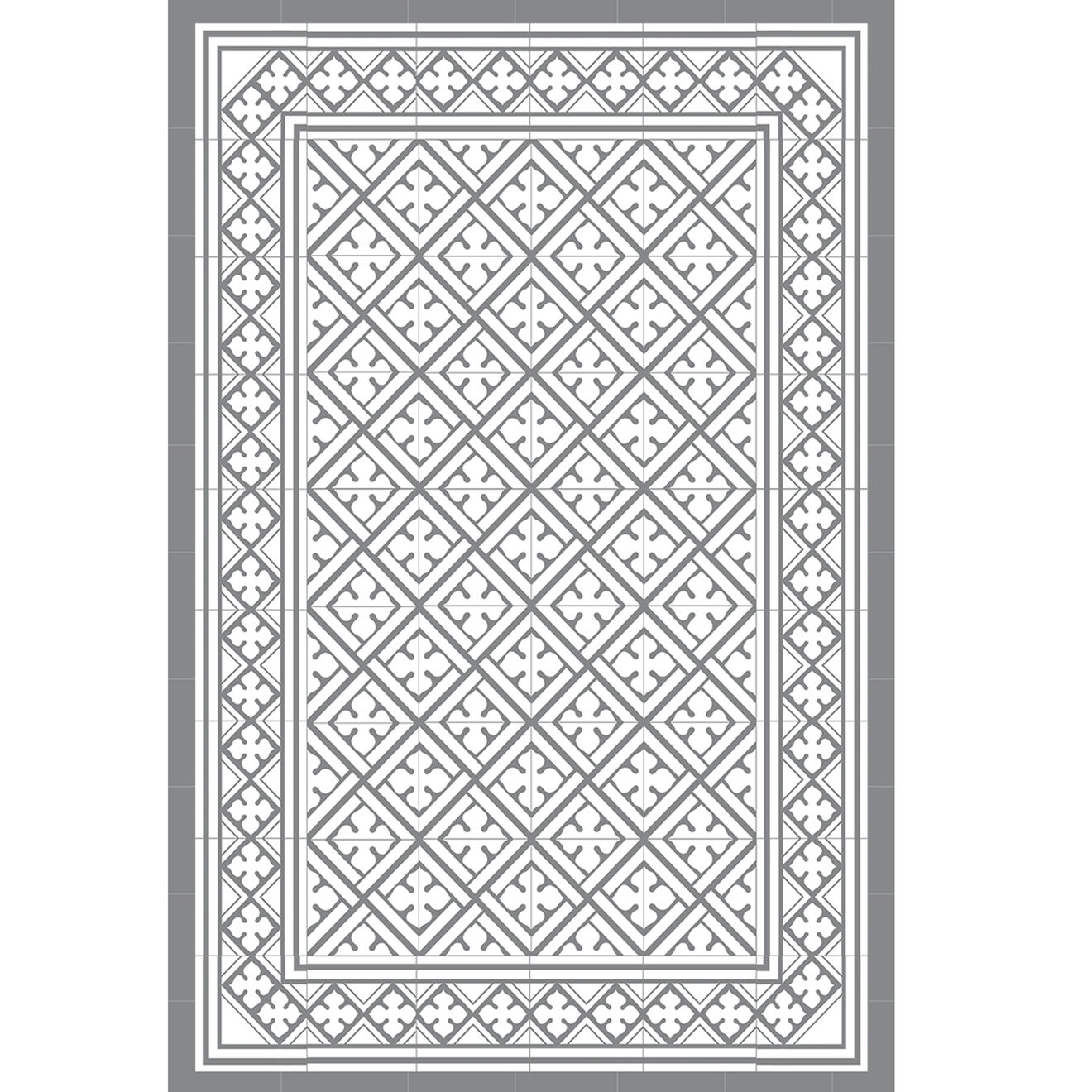 Tapis vinyle Palace gris - 133x200 cm