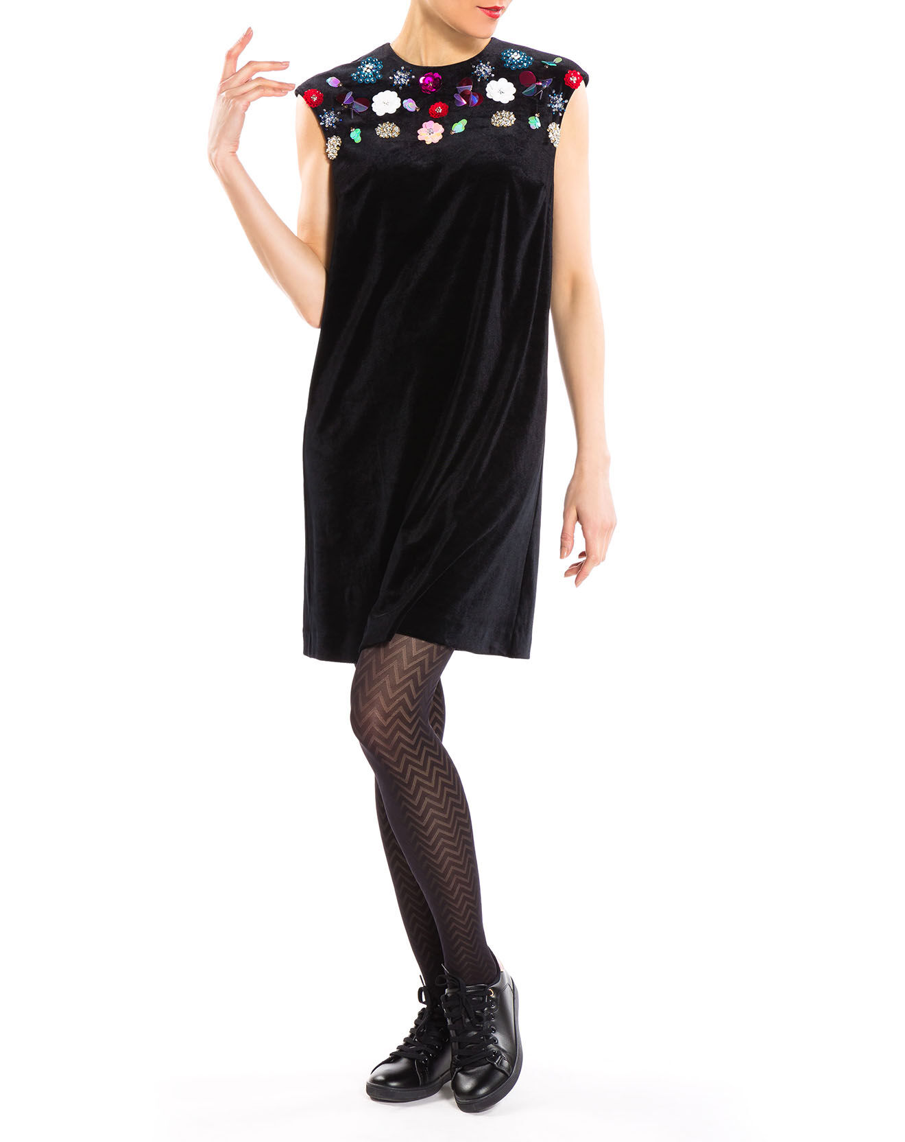 Robe Banc en velours noire