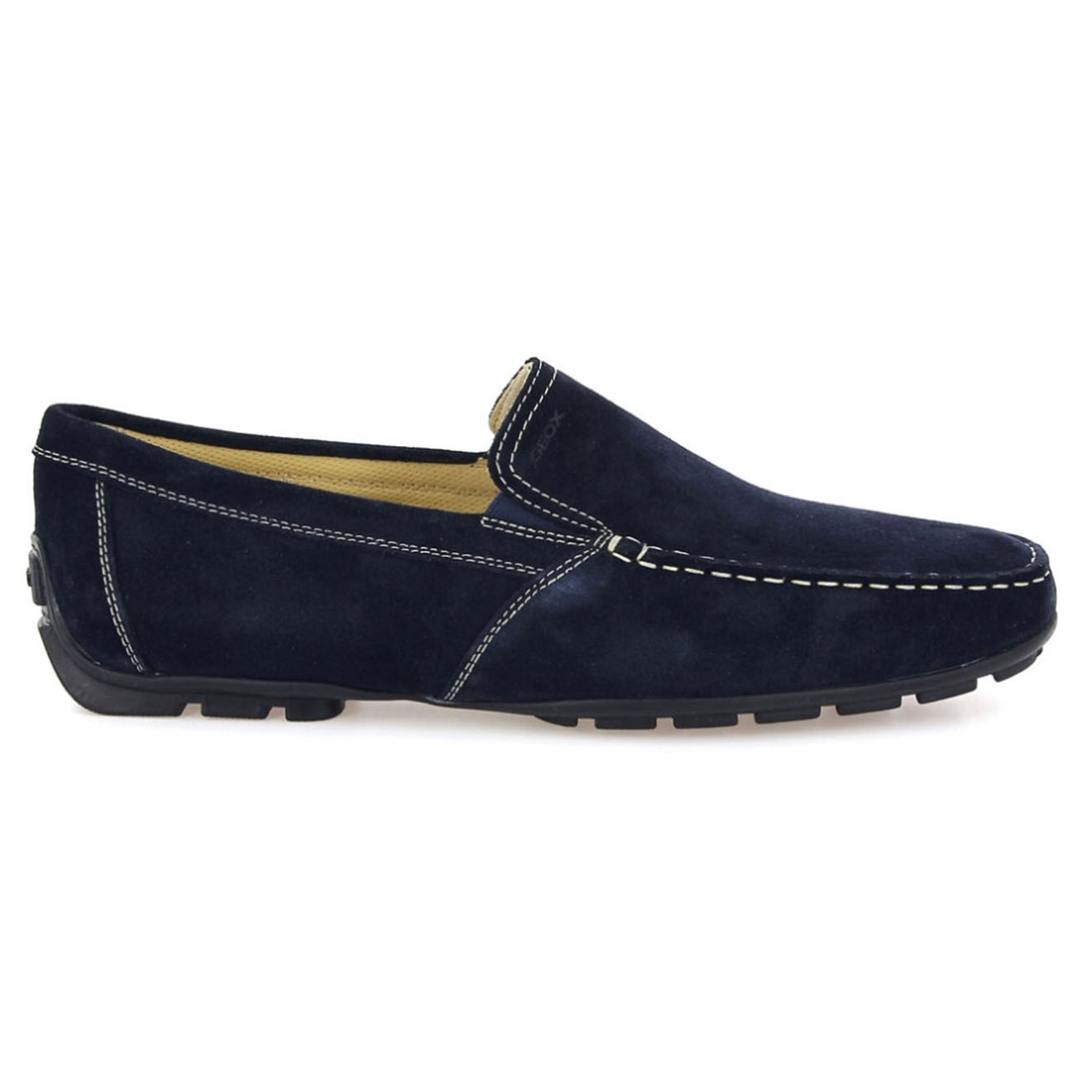 Mocassins en Velours de Cuir Driver bleu marine