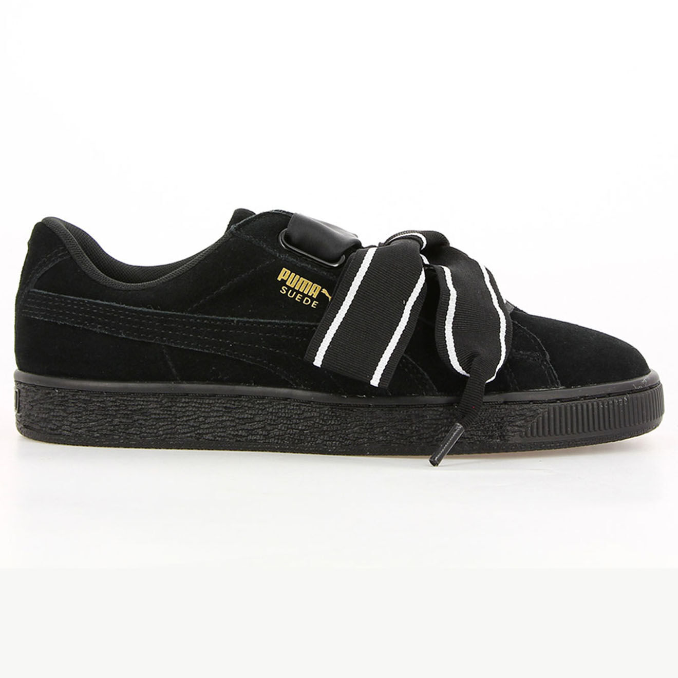 Sneakers en Velours de Cuir Heart Satin II Wn's noires