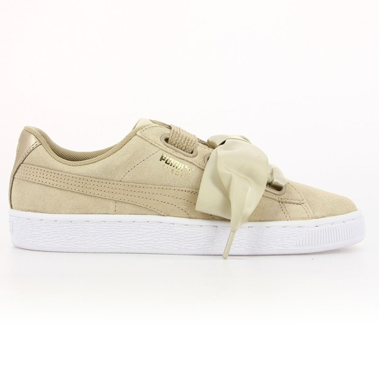 Baskets en Velours de Cuir Heart Msafari écrues