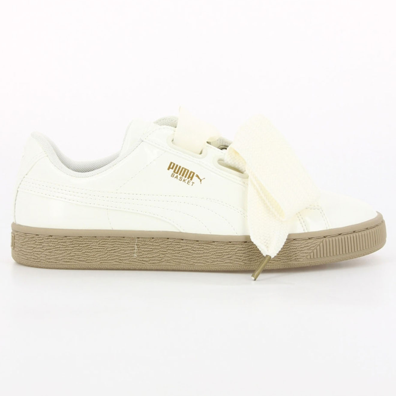 Baskets Heart Pat blanches