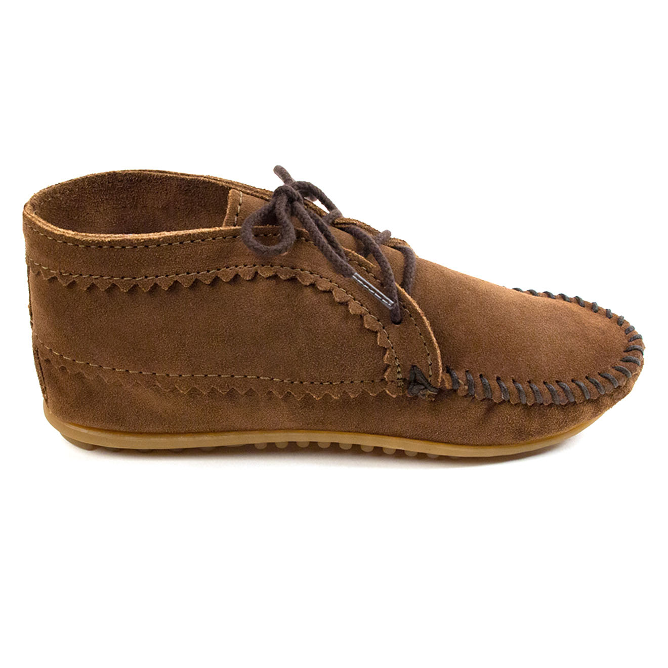 minnetonka - boots en velours de cuir ankle marron