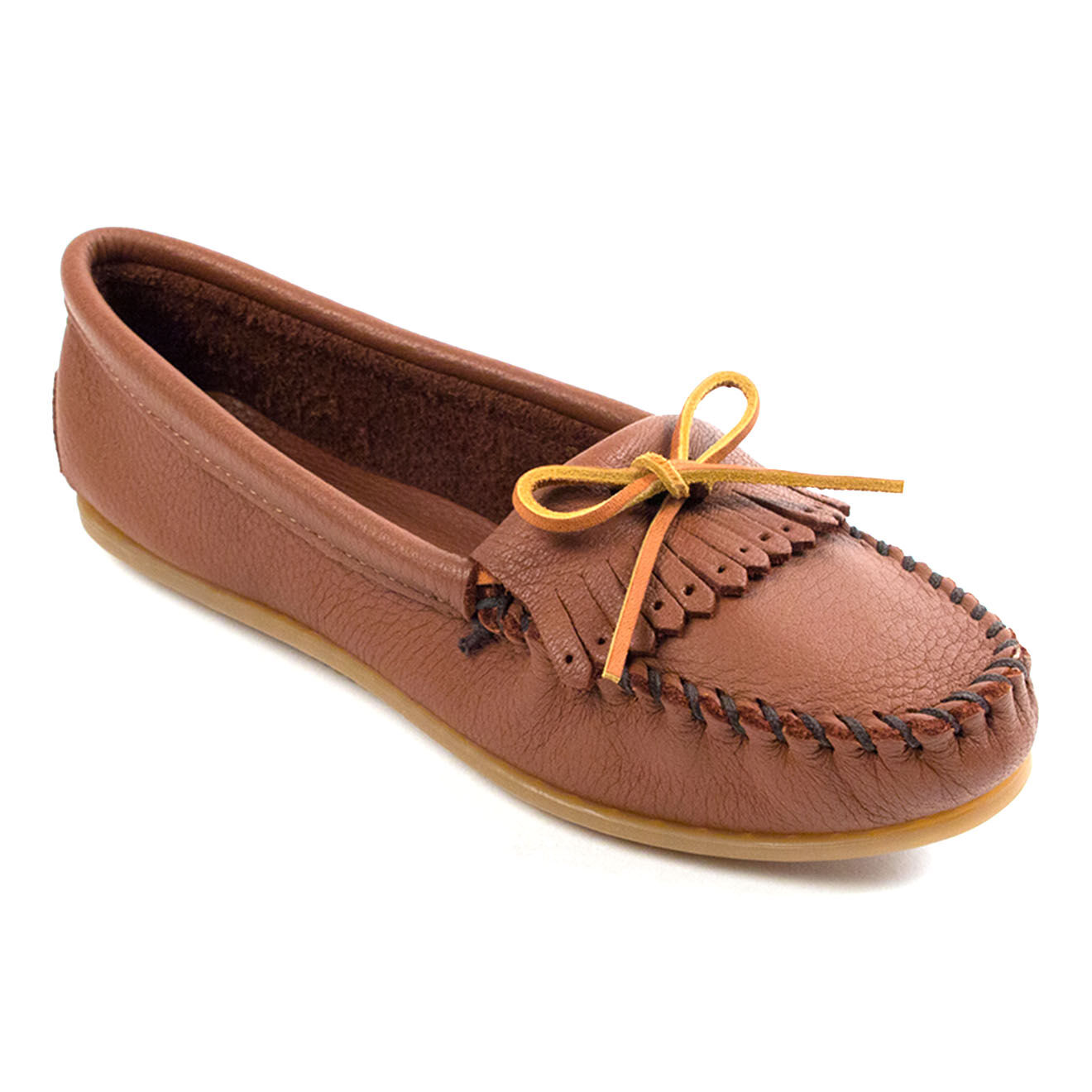 Mocassins en Cuir Deerskin Kilty caramel