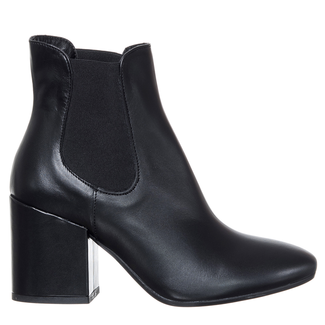 Chelsea Boots en Cuir Margot noires - Talon 8 cm