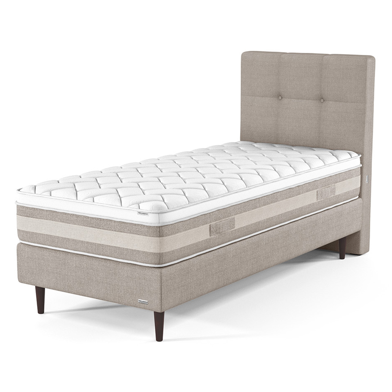 Ensemble Matelas, Sommier & Tête de lit Ambre beige - 90x190 cm