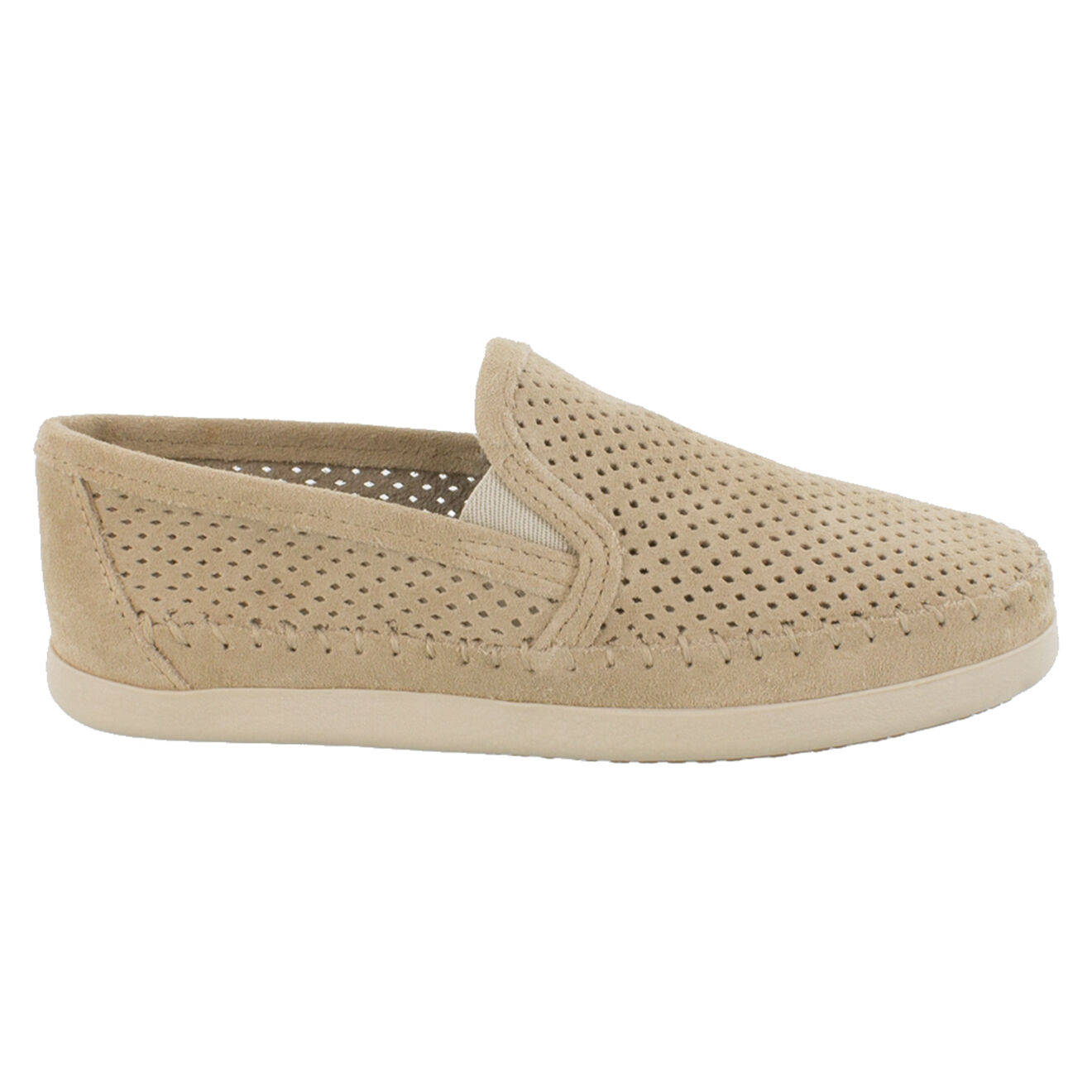 Slippers en Velours de Cuir Pacific beiges